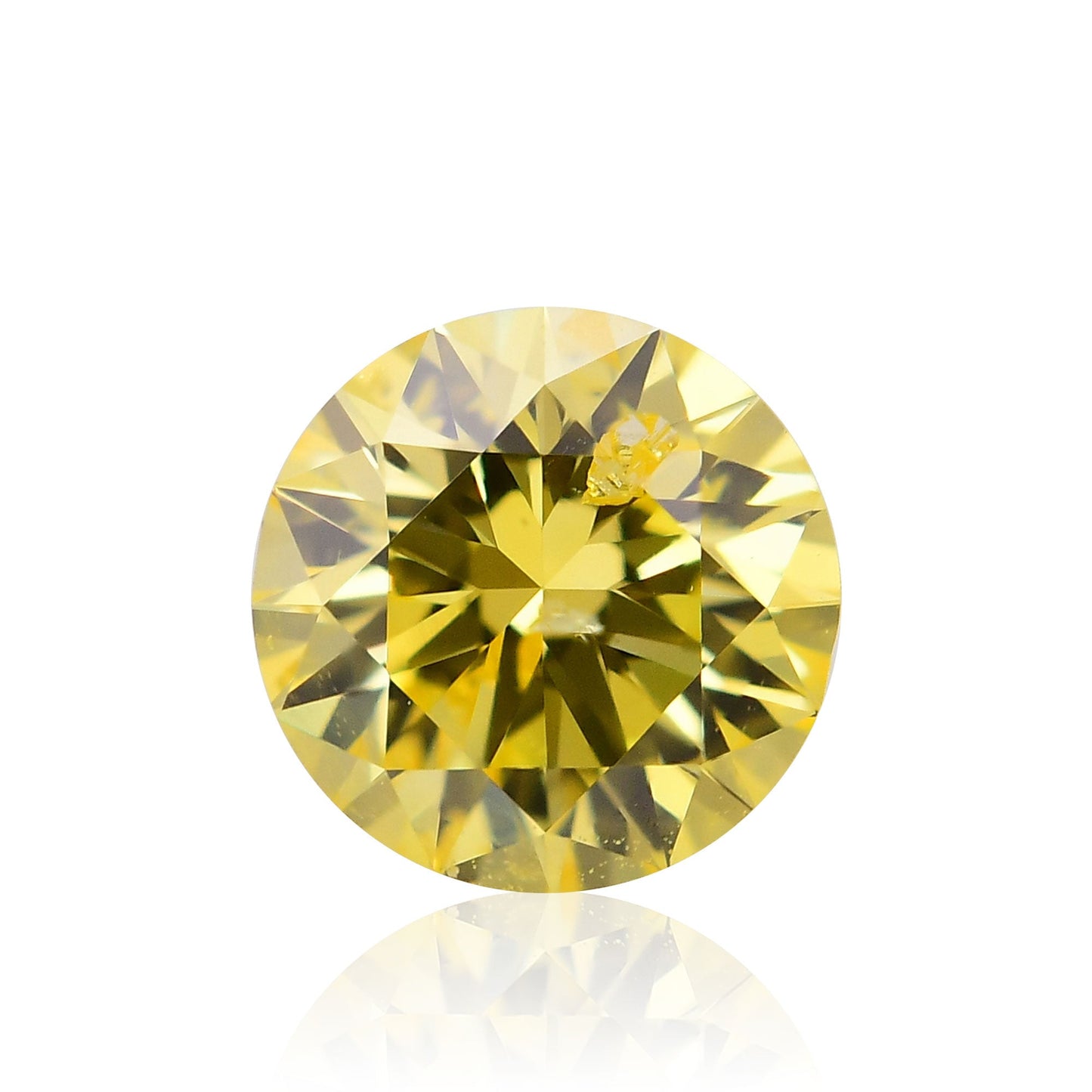 0,35 Karat Fancy Intense Yellow Round Brilliant I1 GIA