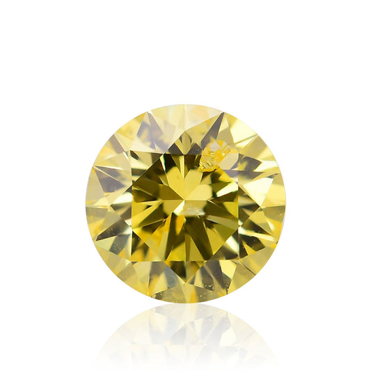 0,35 Karat Fancy Intense Yellow Round Brilliant I1 GIA