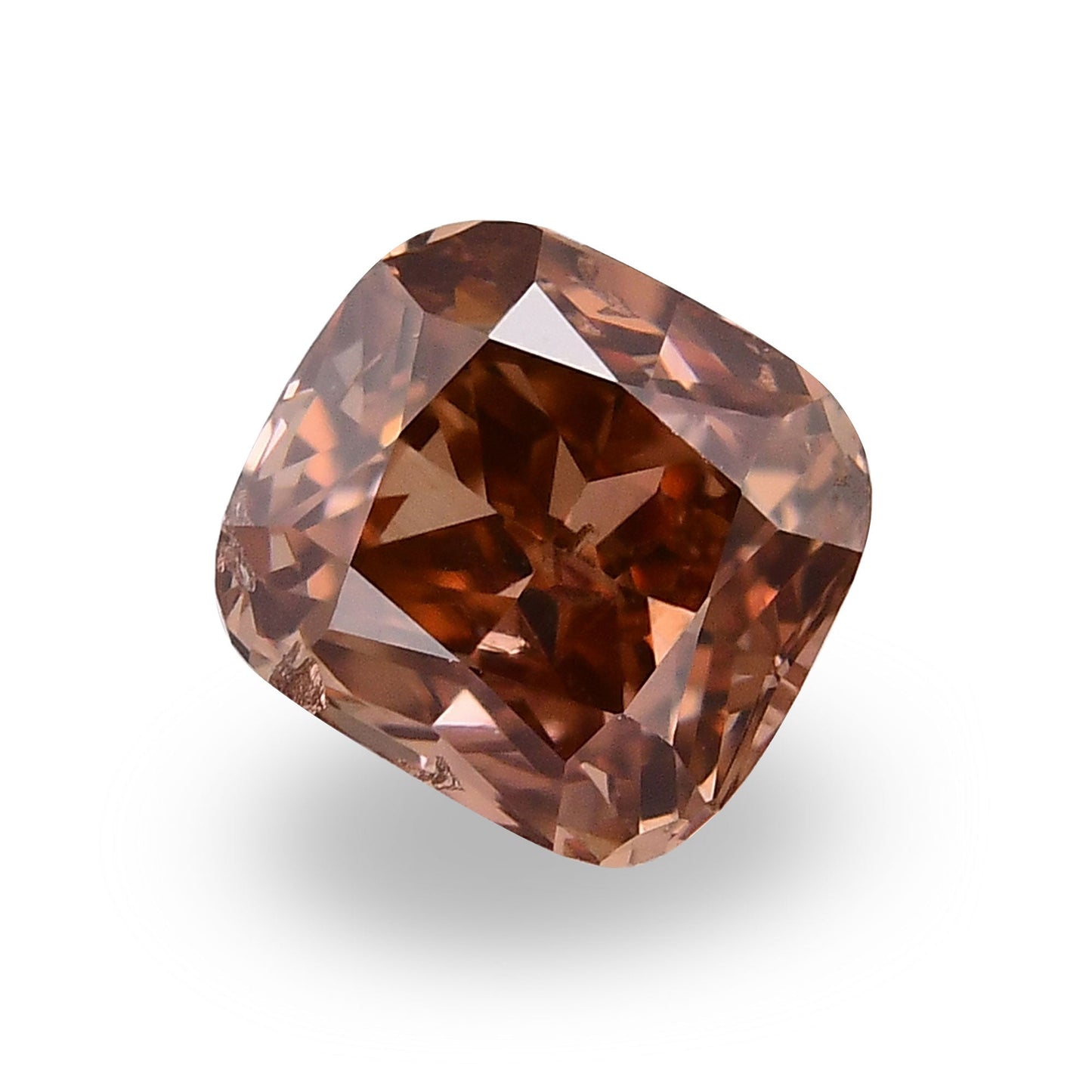 0,31 Karat Fancy Deep Pink Brown Cushion Diamond (SI2) GIA
