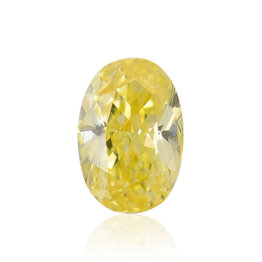 0,25 Karat Fancy Intense Yellow Oval Diamond I1 GIA