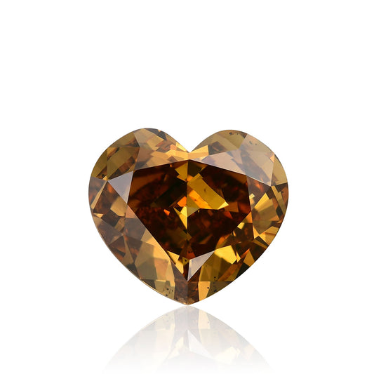 5,01 Karat Fancy Deep Brown Orange Heart Diamant SI1 GIA