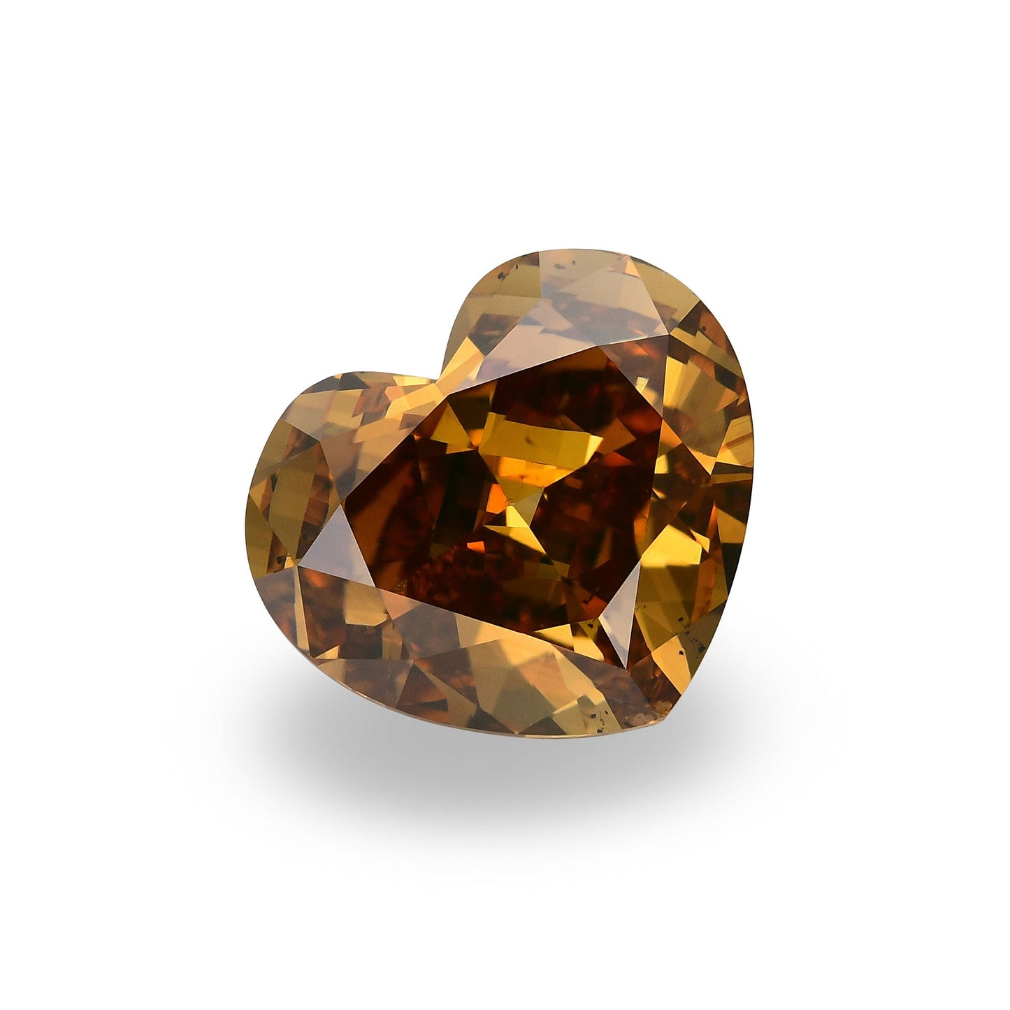 5,01 Karat Fancy Deep Brown Orange Heart Diamant SI1 GIA