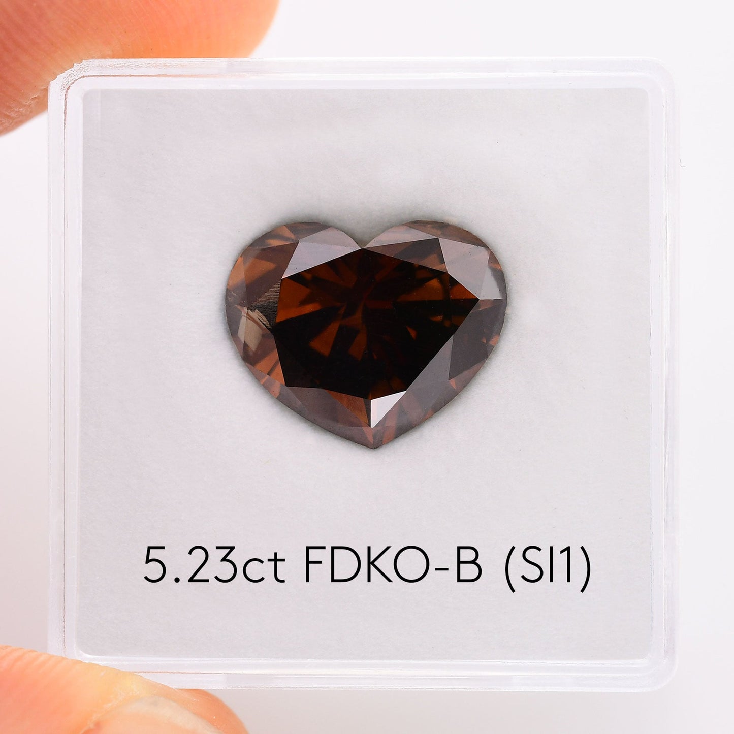 5,23 Karat Fancy Dark Orange Brown Heart Diamant (SI1) GIA