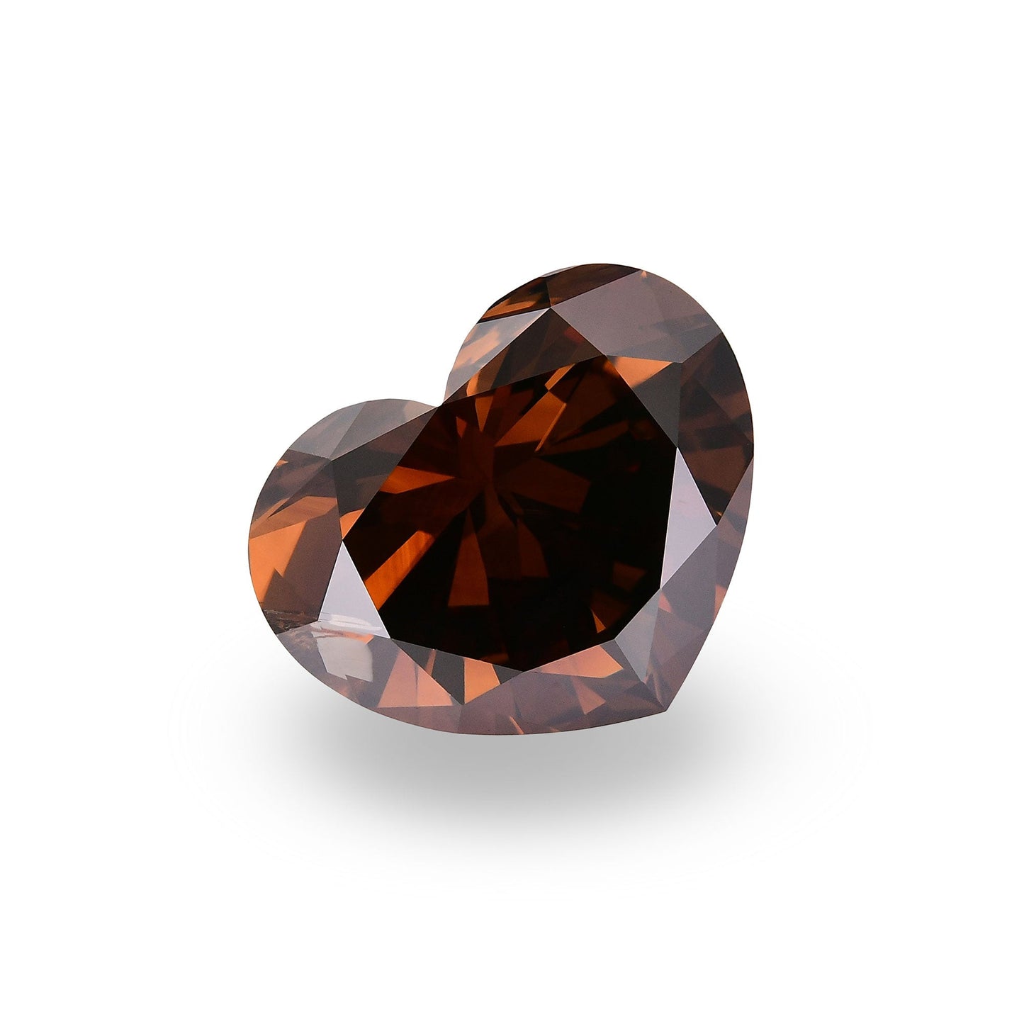 5,23 Karat Fancy Dark Orange Brown Heart Diamant (SI1) GIA