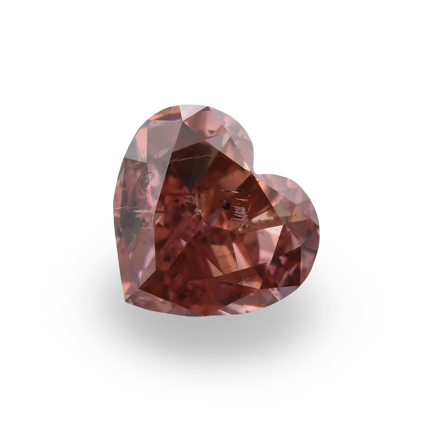 1,01 Karat Fancy Deep Orange Pink Heart Diamant (SI2) GIA