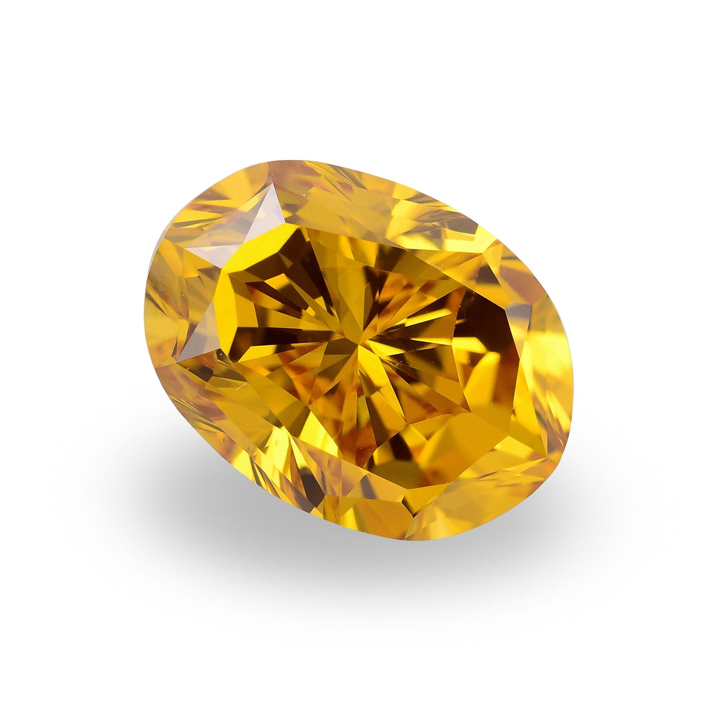 3,01 Karat Fancy Intense Orange Yellow Ovaler Diamant VVS2 GIA