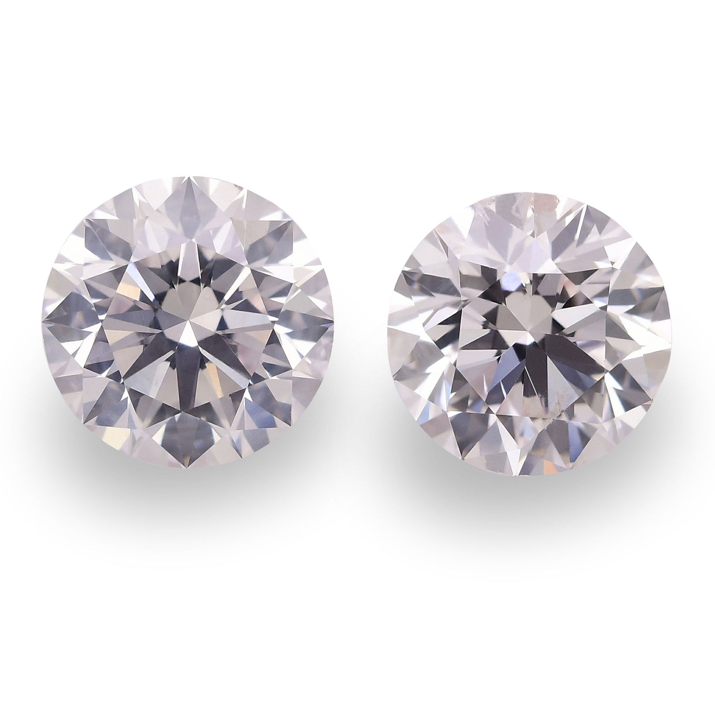 2.09 Carat Faint Pink Round Brilliant Diamonds SI2