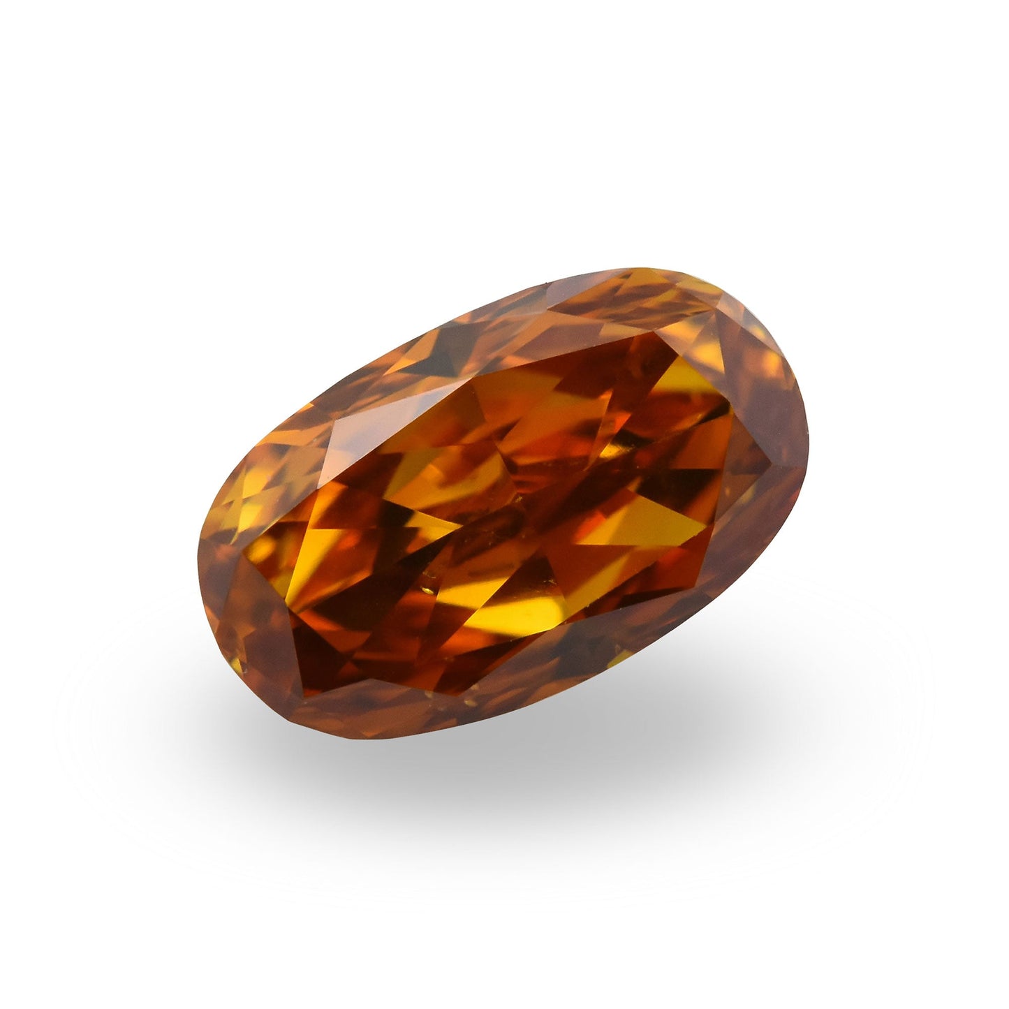 0,46 Karat Fancy Deep Brownish Orange Oval Diamond SI1 GIA