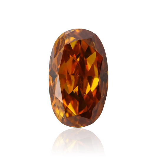 0,46 Karat Fancy Deep Brownish Orange Oval Diamond SI1 GIA