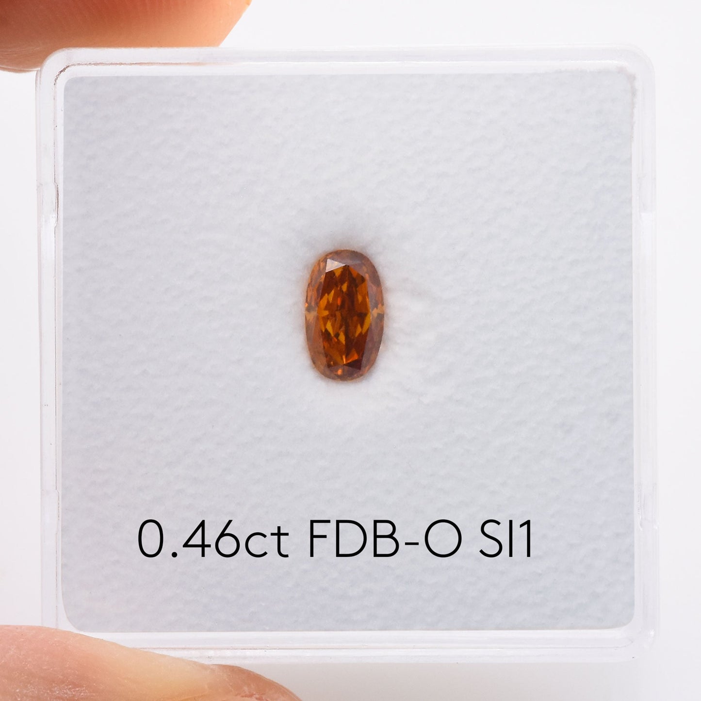 0,46 Karat Fancy Deep Brownish Orange Oval Diamond SI1 GIA