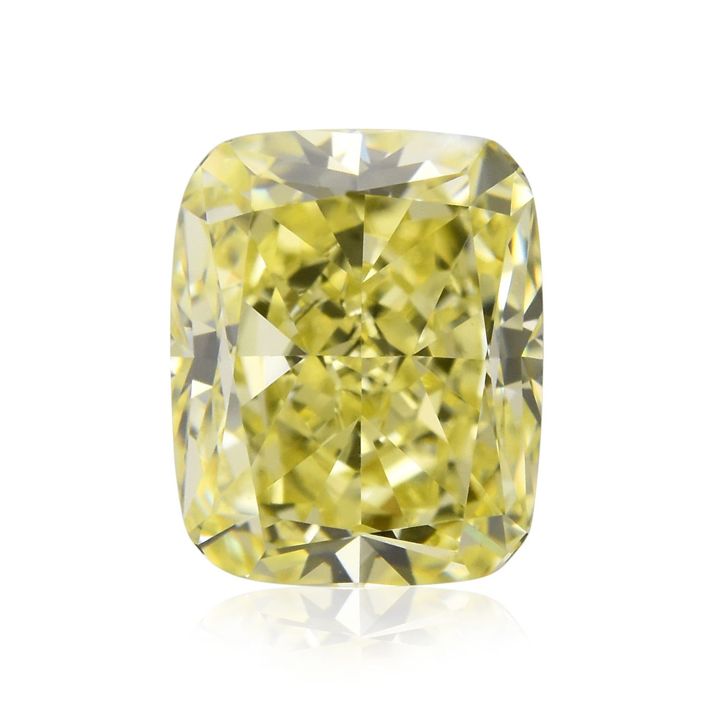 0,91 Karat Fancy Yellow Cushion Diamond VS1 GIA