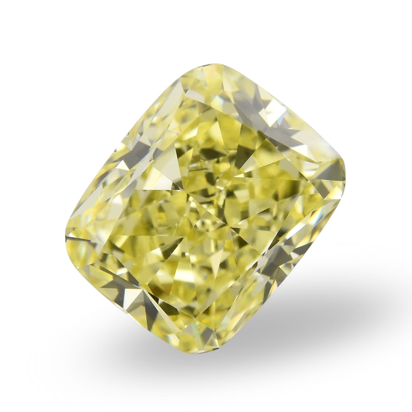 0,91 Karat Fancy Yellow Cushion Diamond VS1 GIA