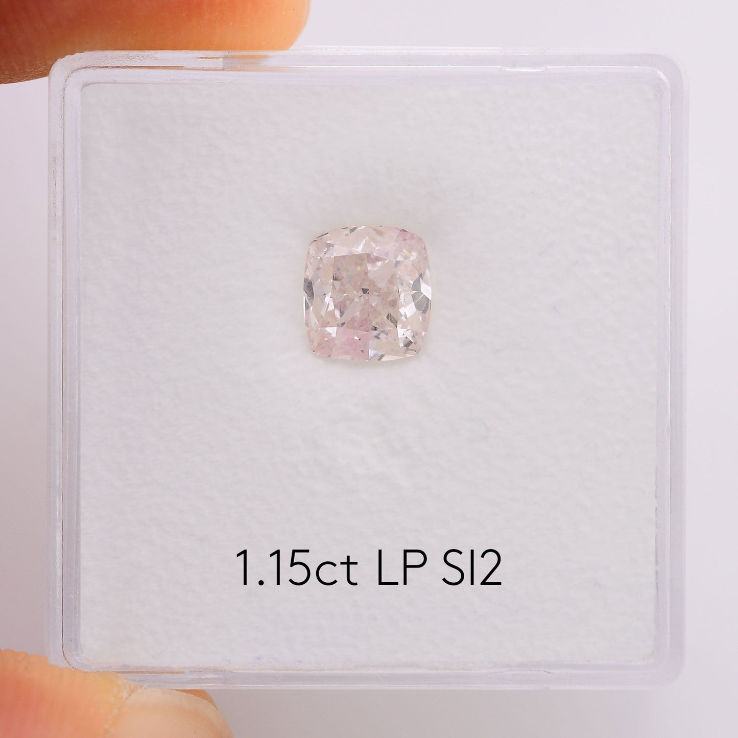 1,15 Karat hellrosa Kissen-Diamant SI2 GIA