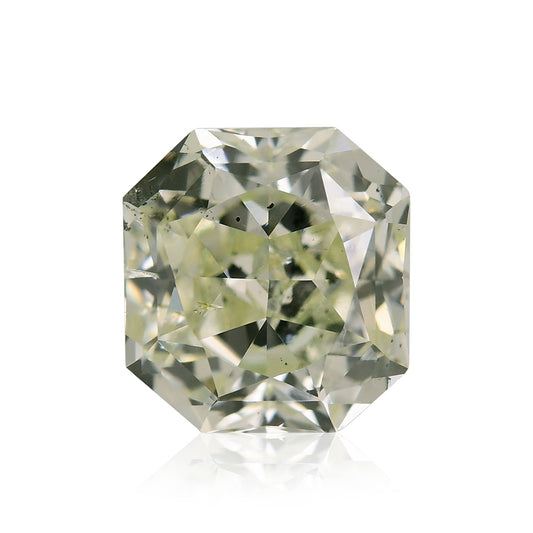 0.93 Carat Fancy Light Yellow Green Radiant Diamond SI2 GIA
