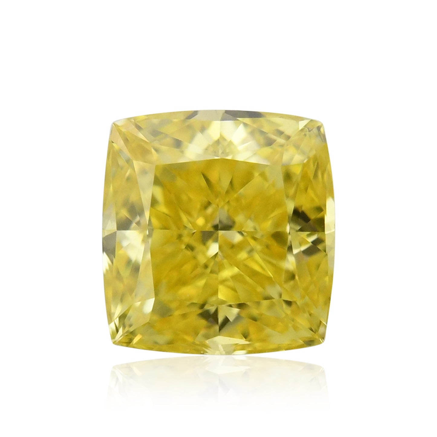 0,54 Karat Fancy Vivid Yellow Cushion Diamond VS1 GIA