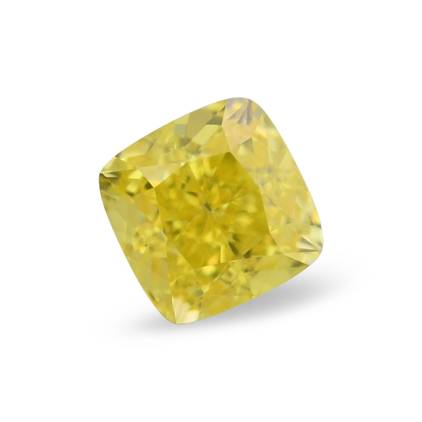 0,35 Karat Fancy Vivid Yellow Cushion Diamond SI1 GIA