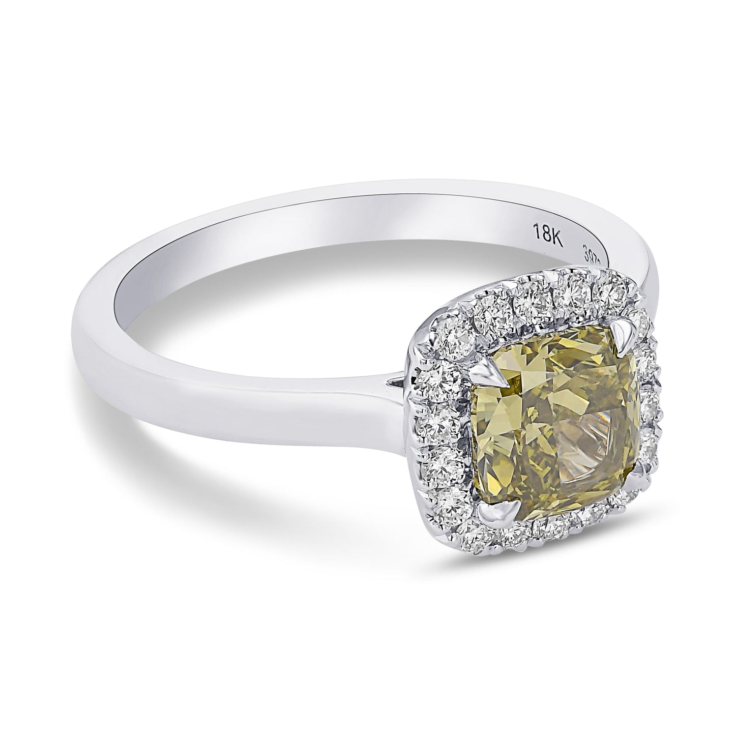 Chamäleon-Kissen-Diamant-Halo-Ring