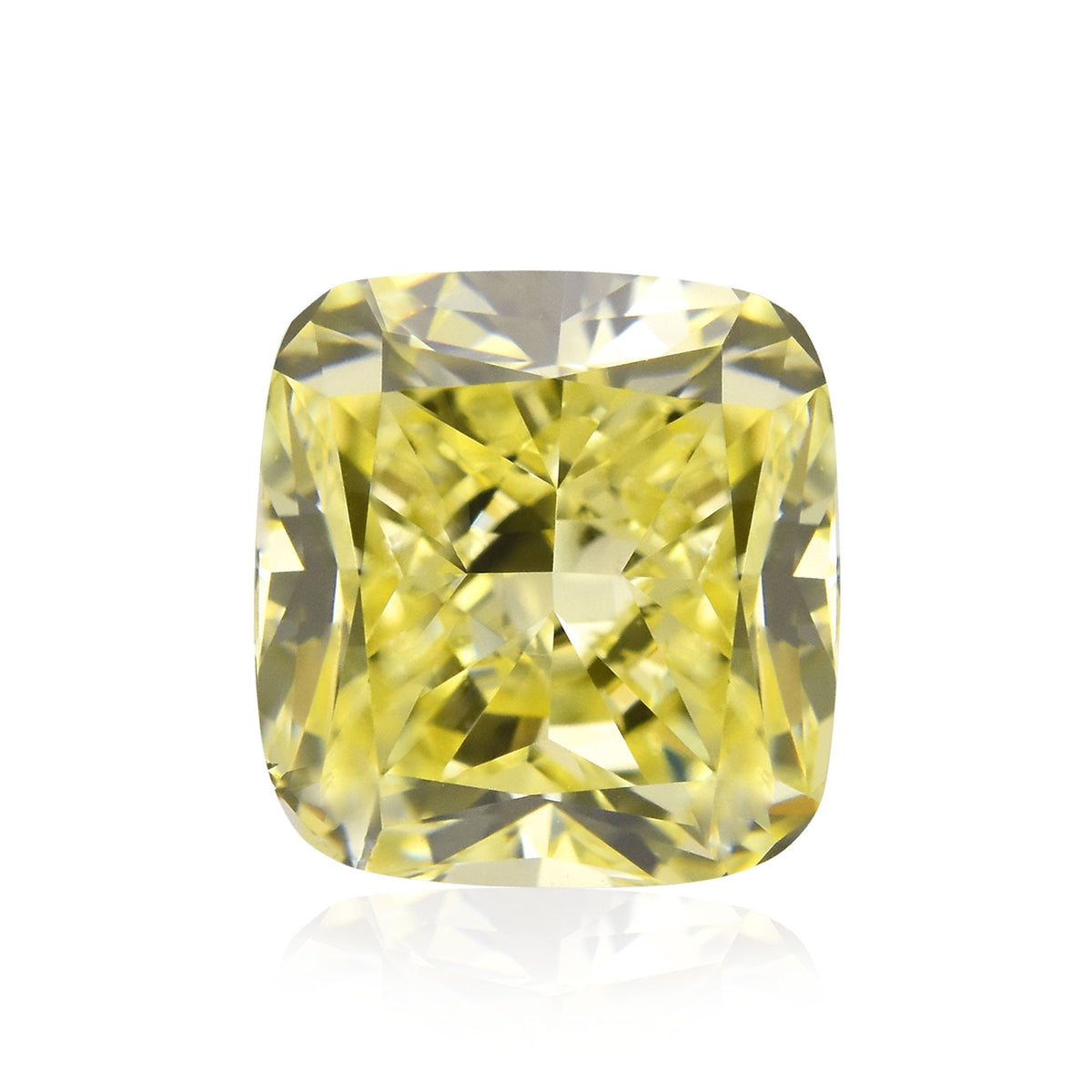 0,70 Karat Fancy Yellow Cushion Diamond VS1 GIA