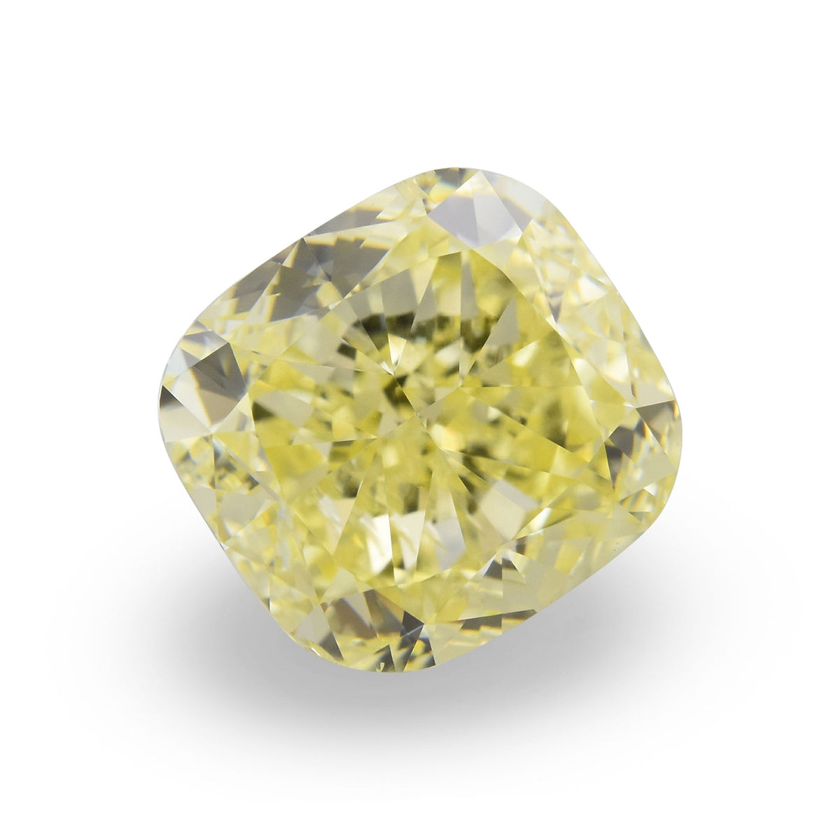 2,14 Karat Fancy Yellow Cushion Diamond SI2 GIA