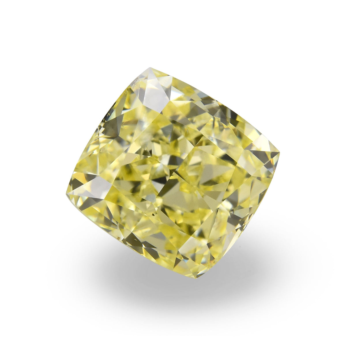 2.00 Carat Fancy Yellow Cushion Diamond VS2 GIA