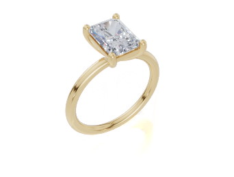 18ct Radiant 2.00Carat F/G VS/SI Plain Plain 4Pr  Diamond Ring