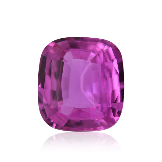 4,04 Karat rosafarbener MADAGASCAR Cushion Sapphire CD
