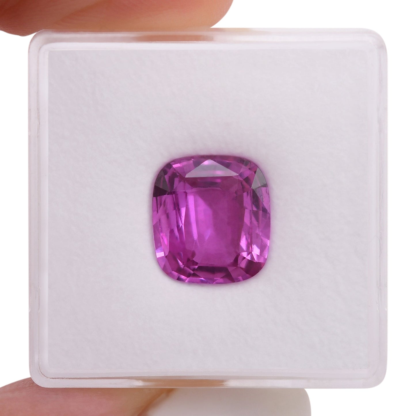 4,04 Karat rosafarbener MADAGASCAR Cushion Sapphire CD