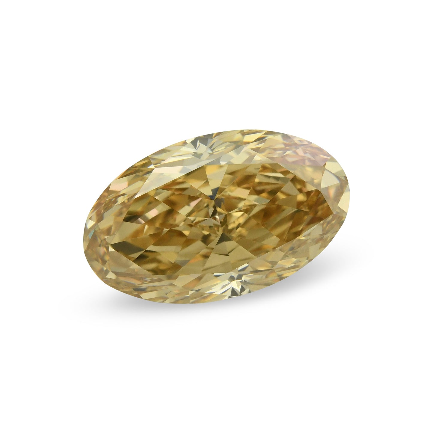 4,14 Karat Fancy Brown Yellow Ovaler Diamant IF GIA