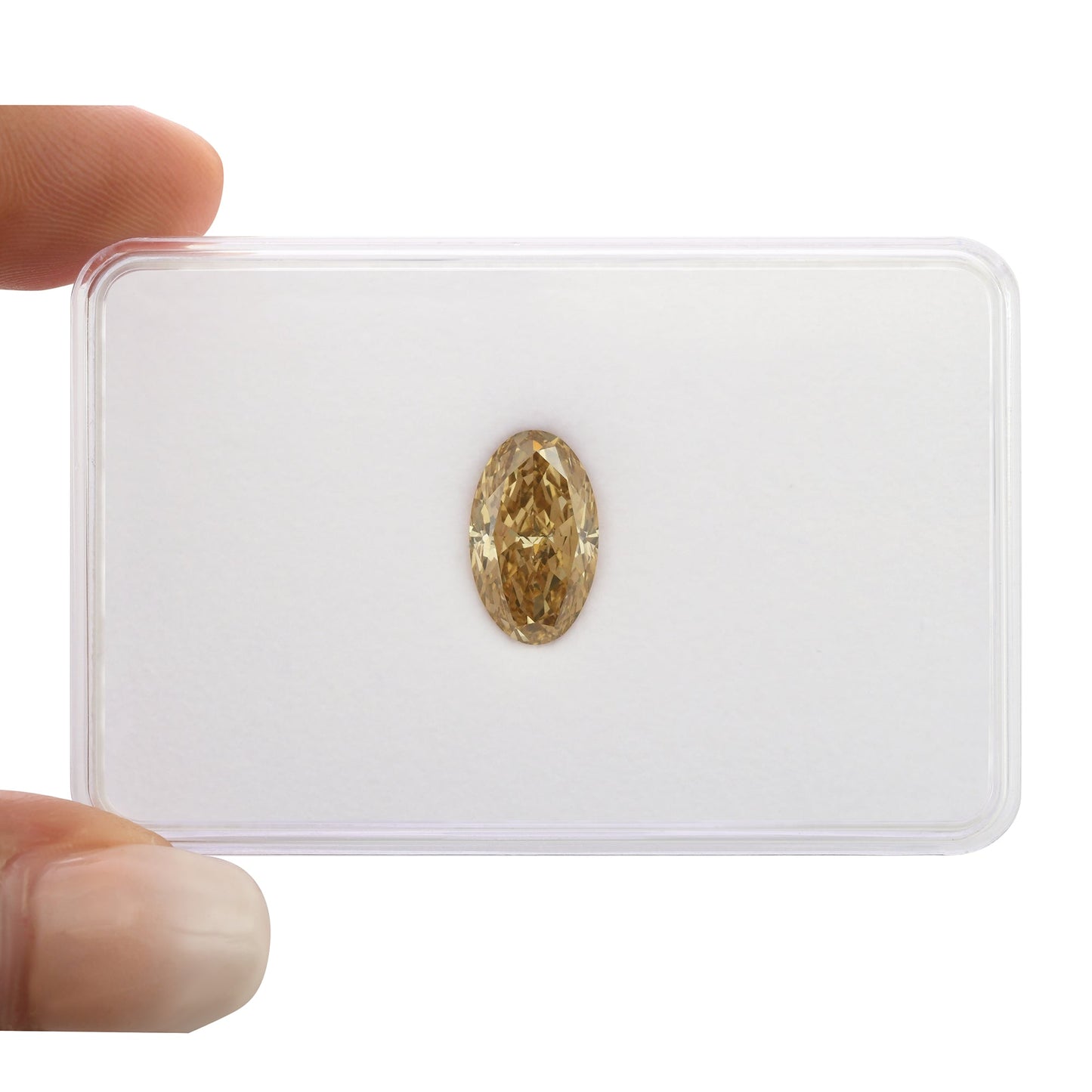 4,14 Karat Fancy Brown Yellow Ovaler Diamant IF GIA
