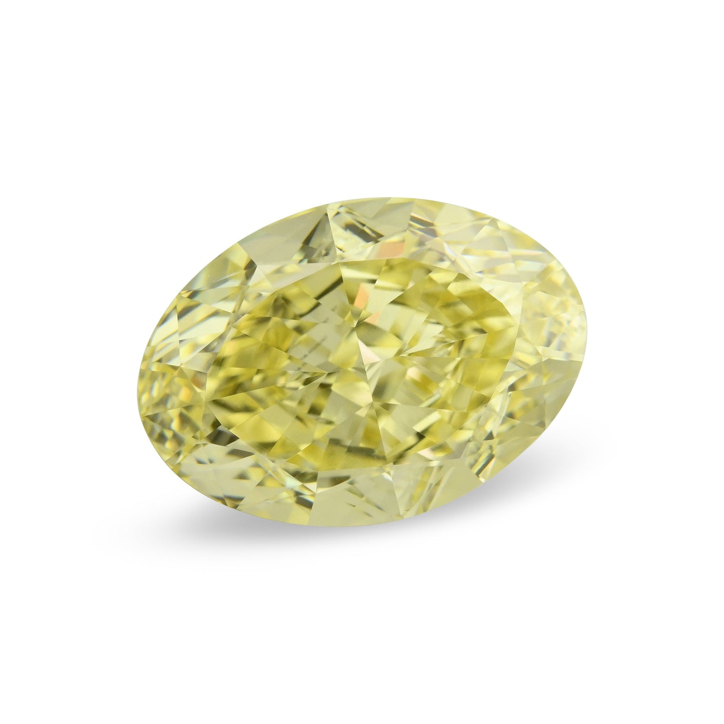 4,22 Karat Fancy Yellow Ovaler Diamant VVS2 GIA