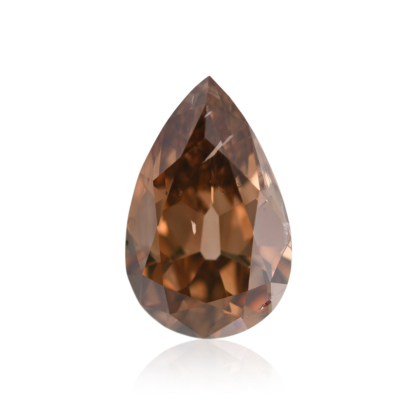 4,24 Karat Fancy Dark Orange Brown Birnenförmiger Diamant (SI2) GIA