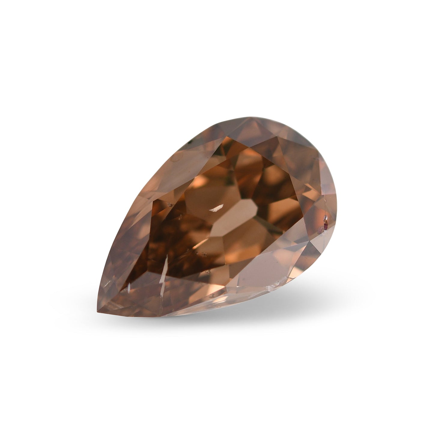 4,24 Karat Fancy Dark Orange Brown Birnenförmiger Diamant (SI2) GIA
