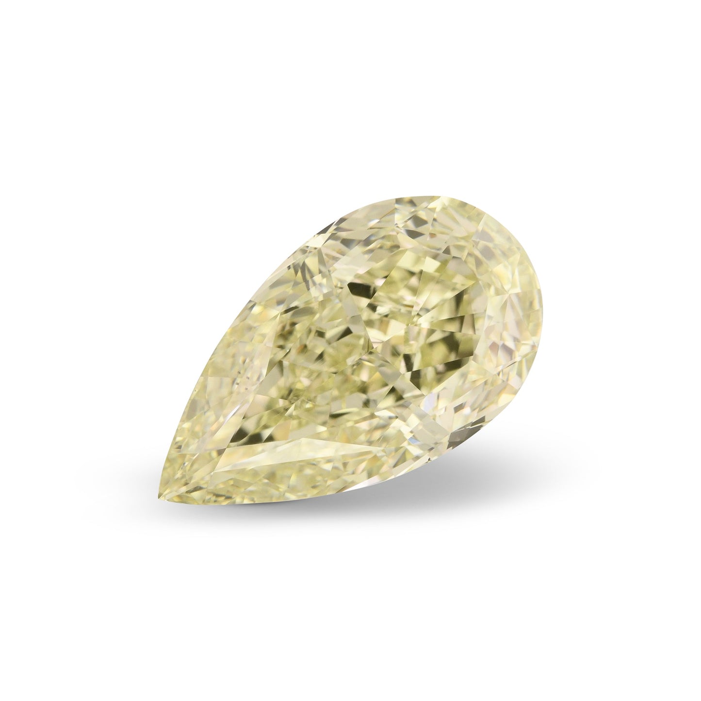 4,32 Karat Fancy Grün-Gelber Birnenförmiger Diamant VS1 GIA