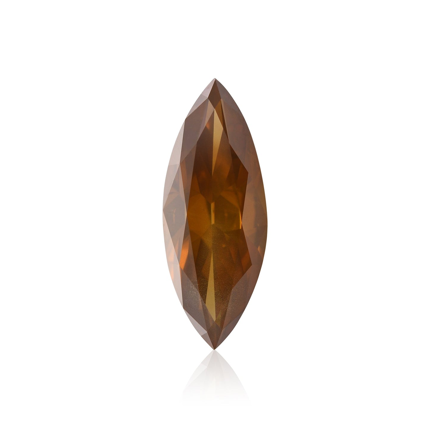 4,47 Karat Fancy Deep Brown Orange Marquise Diamant I1 GIA
