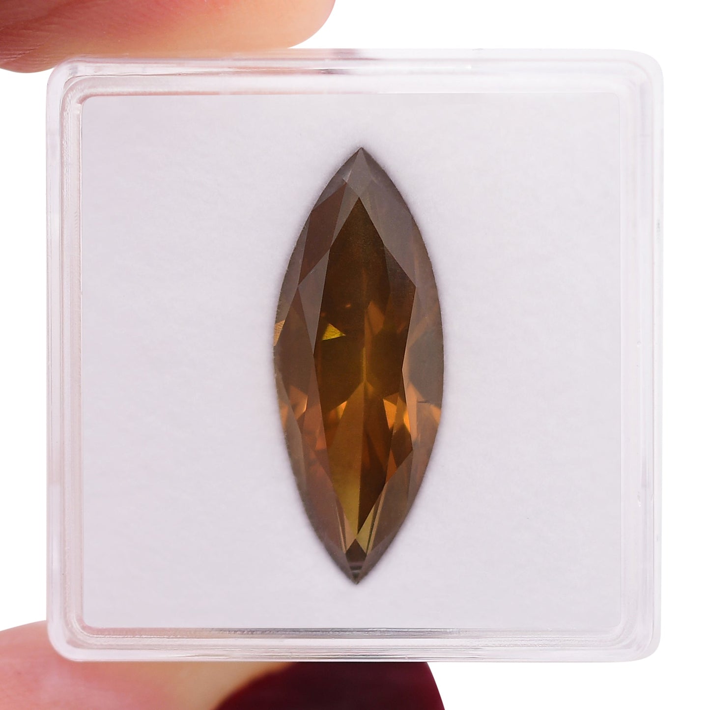 4,47 Karat Fancy Deep Brown Orange Marquise Diamant I1 GIA