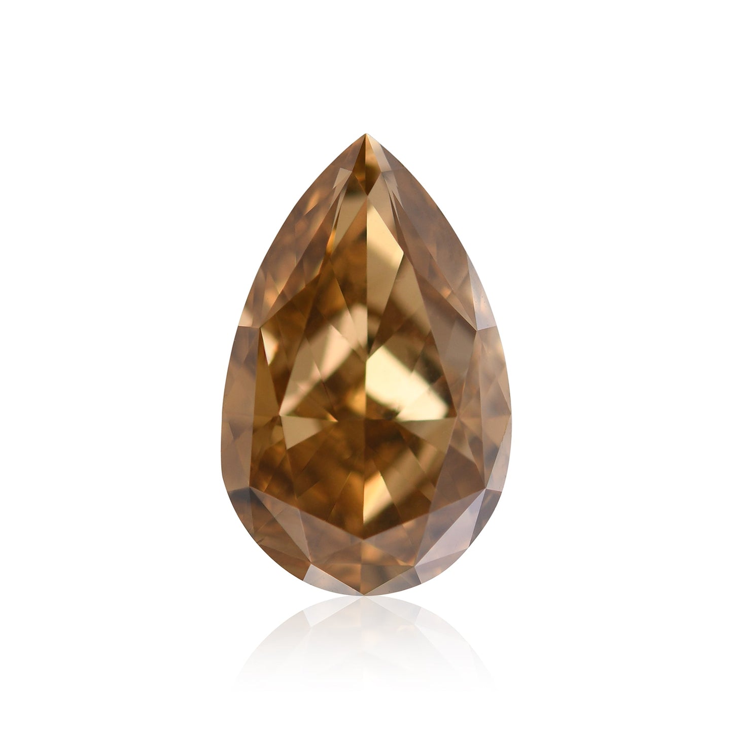 4,52 Karat Fancy Deep Brown Yellow Pear Diamond SI2 GIA