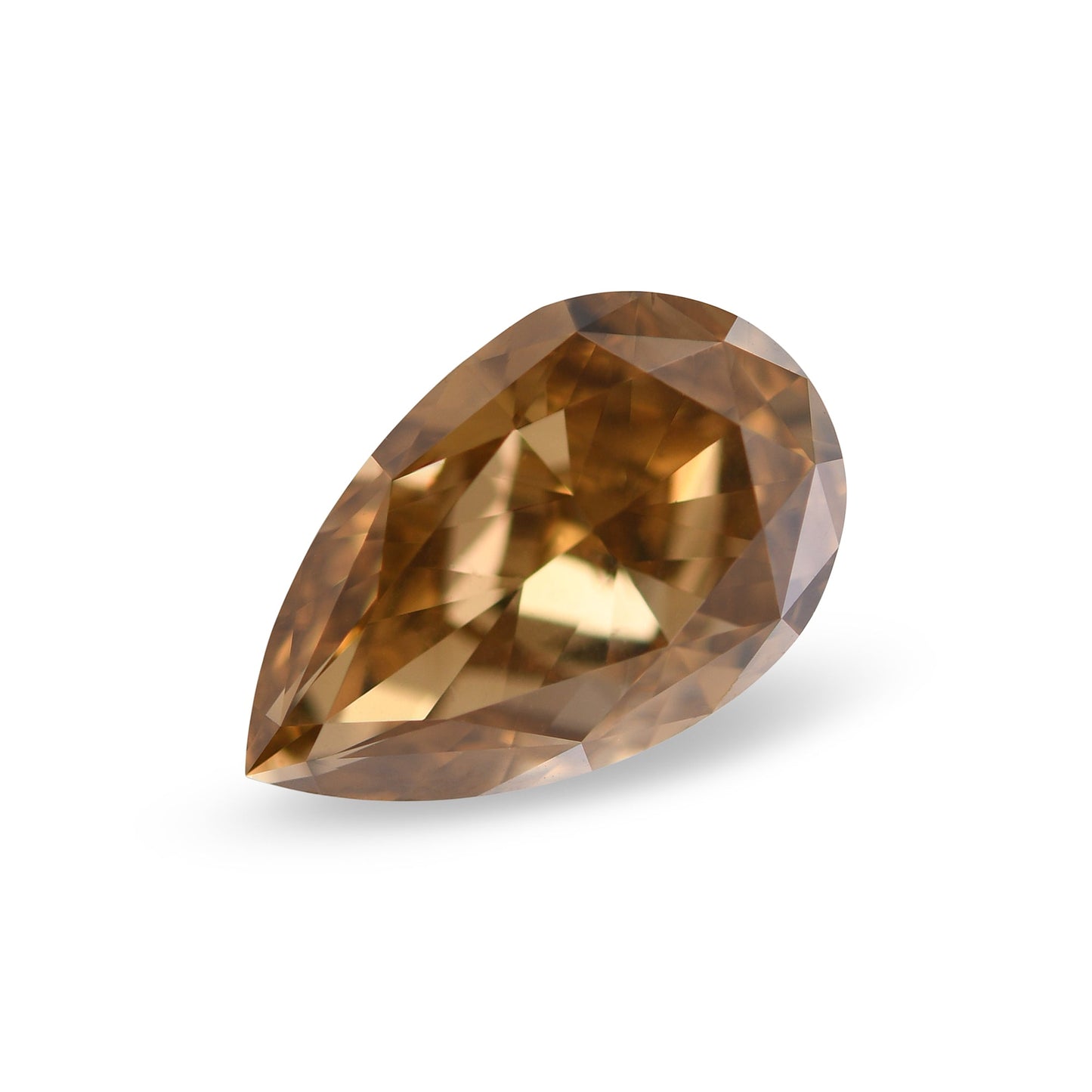 4,52 Karat Fancy Deep Brown Yellow Pear Diamond SI2 GIA