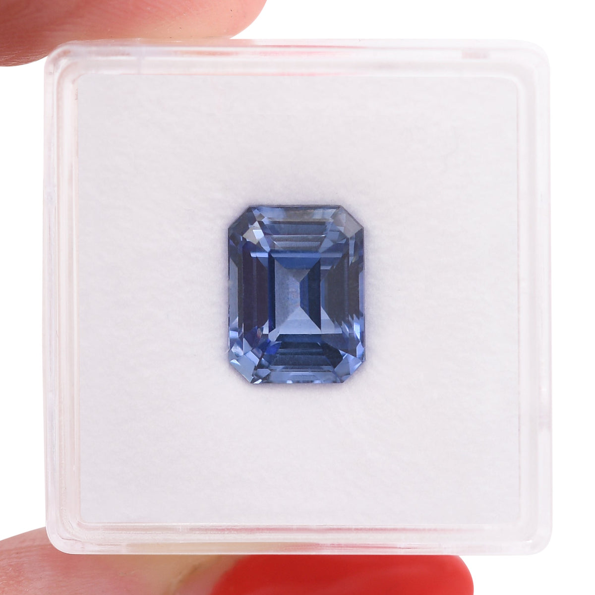 Smaragd-Saphir | 4,57 ct | Blau | CD | Ref. 719416