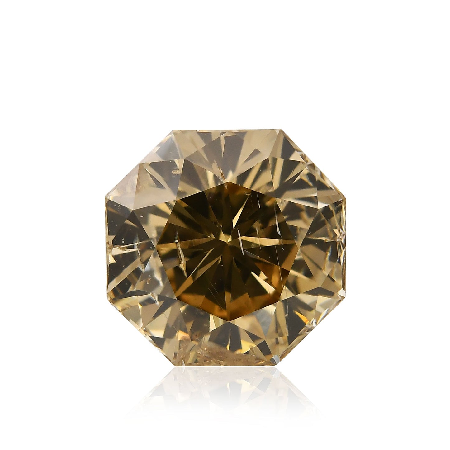 3,01 Karat Fancy Yellow Brown Octagon-Diamant (SI1) GIA