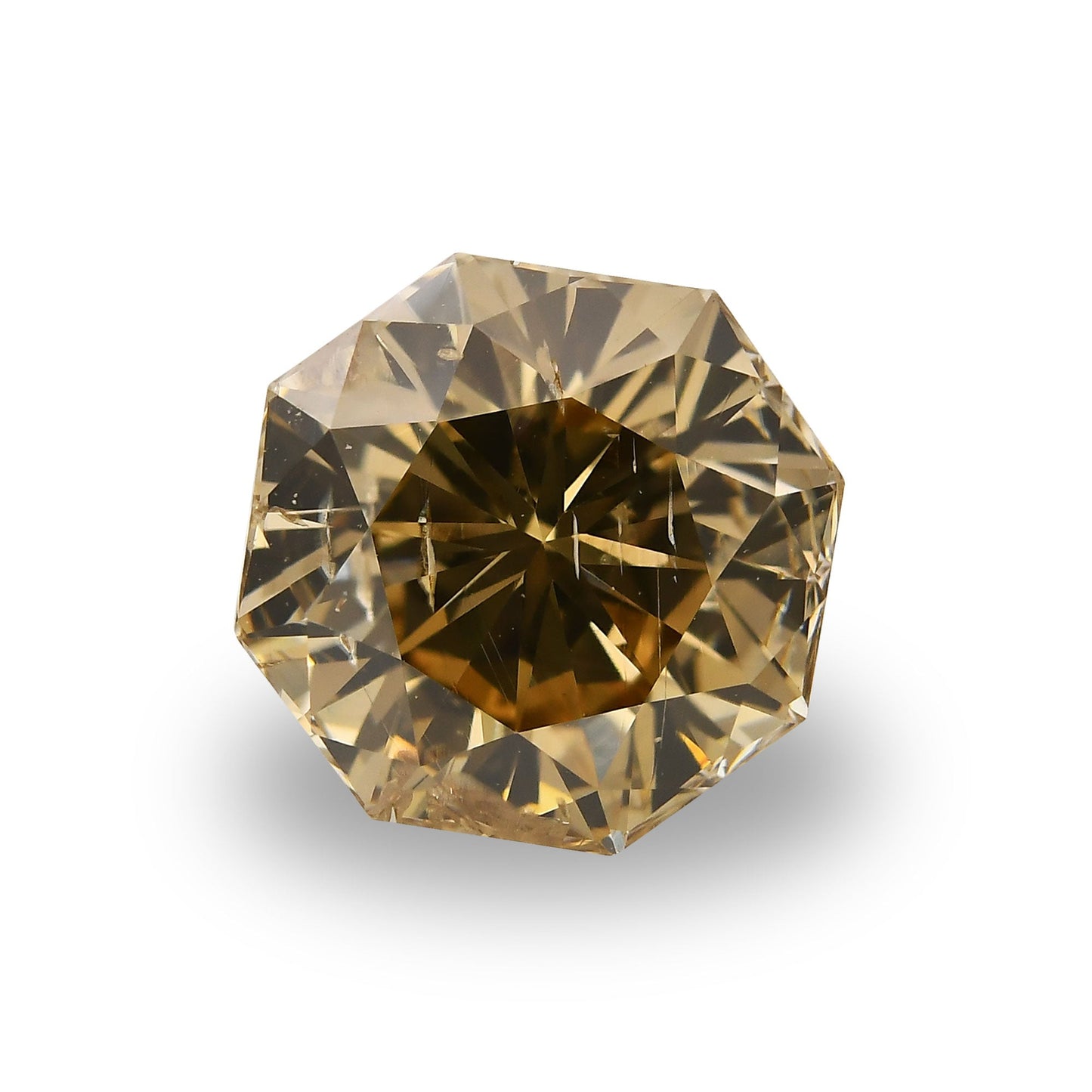 3,01 Karat Fancy Yellow Brown Octagon-Diamant (SI1) GIA
