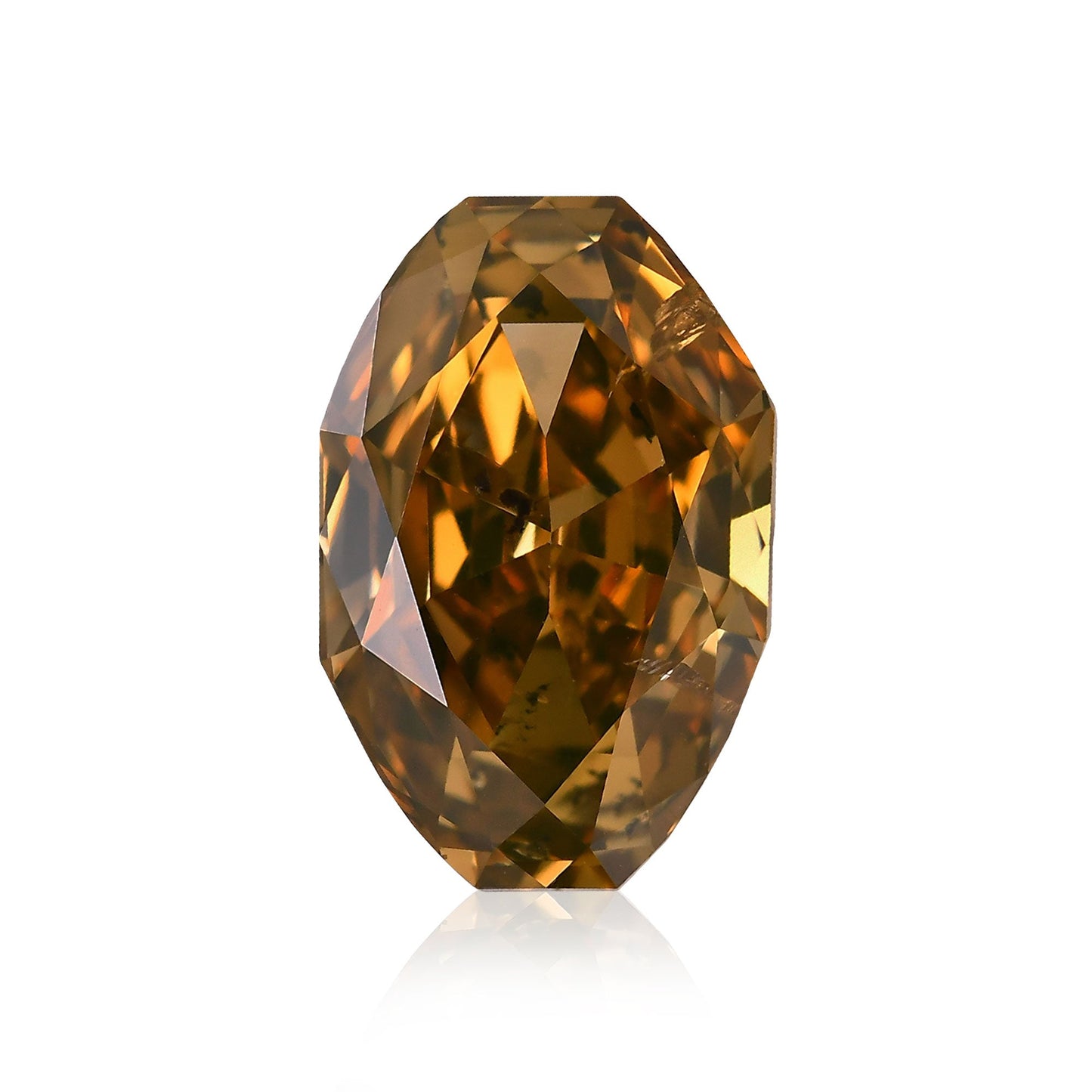 2,45 Karat Fancy Deep Brown Yellow Ovaler Diamant (I1) GIA