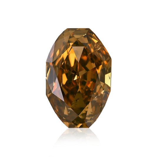 2,45 Karat Fancy Deep Brown Yellow Ovaler Diamant (I1) GIA