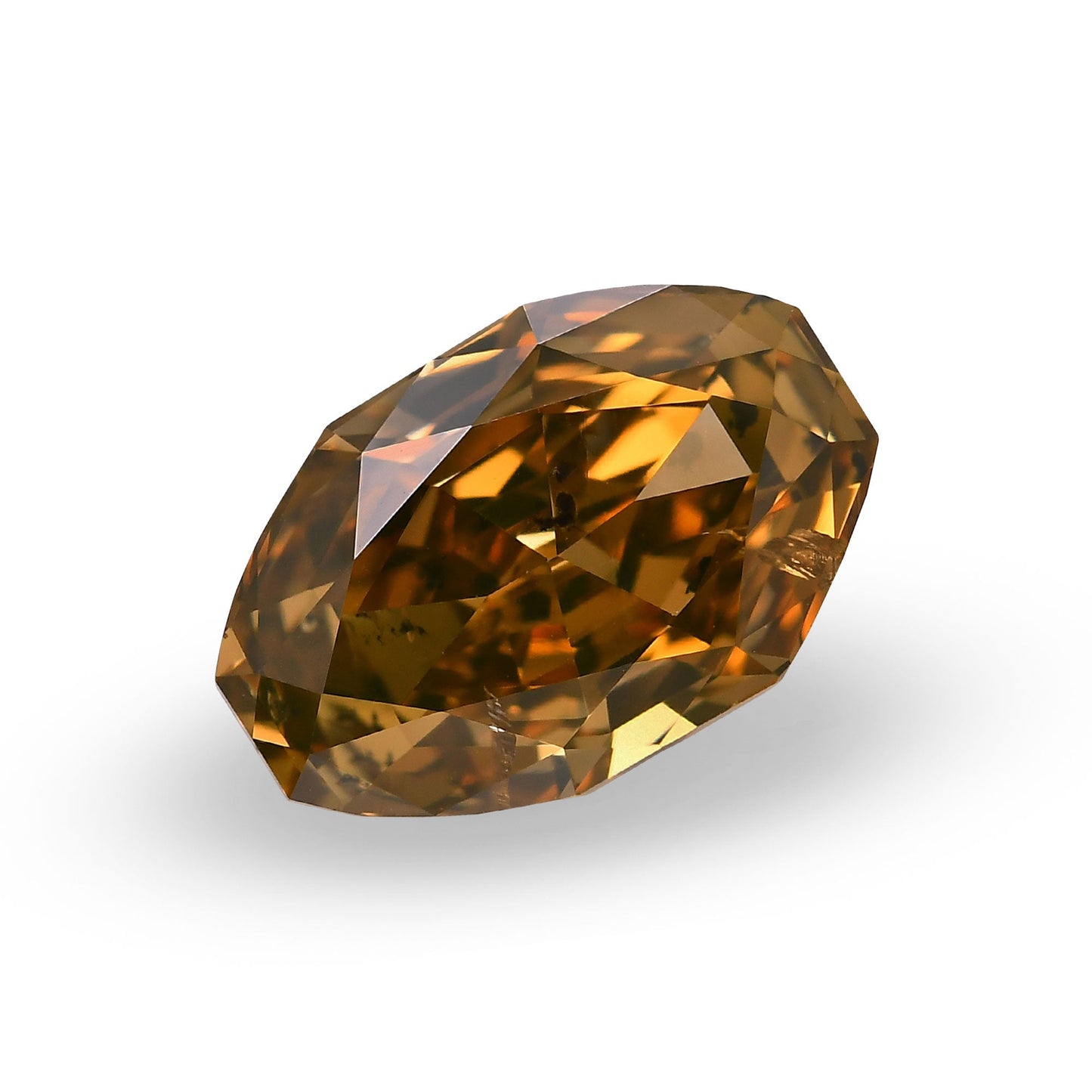 2,45 Karat Fancy Deep Brown Yellow Ovaler Diamant (I1) GIA