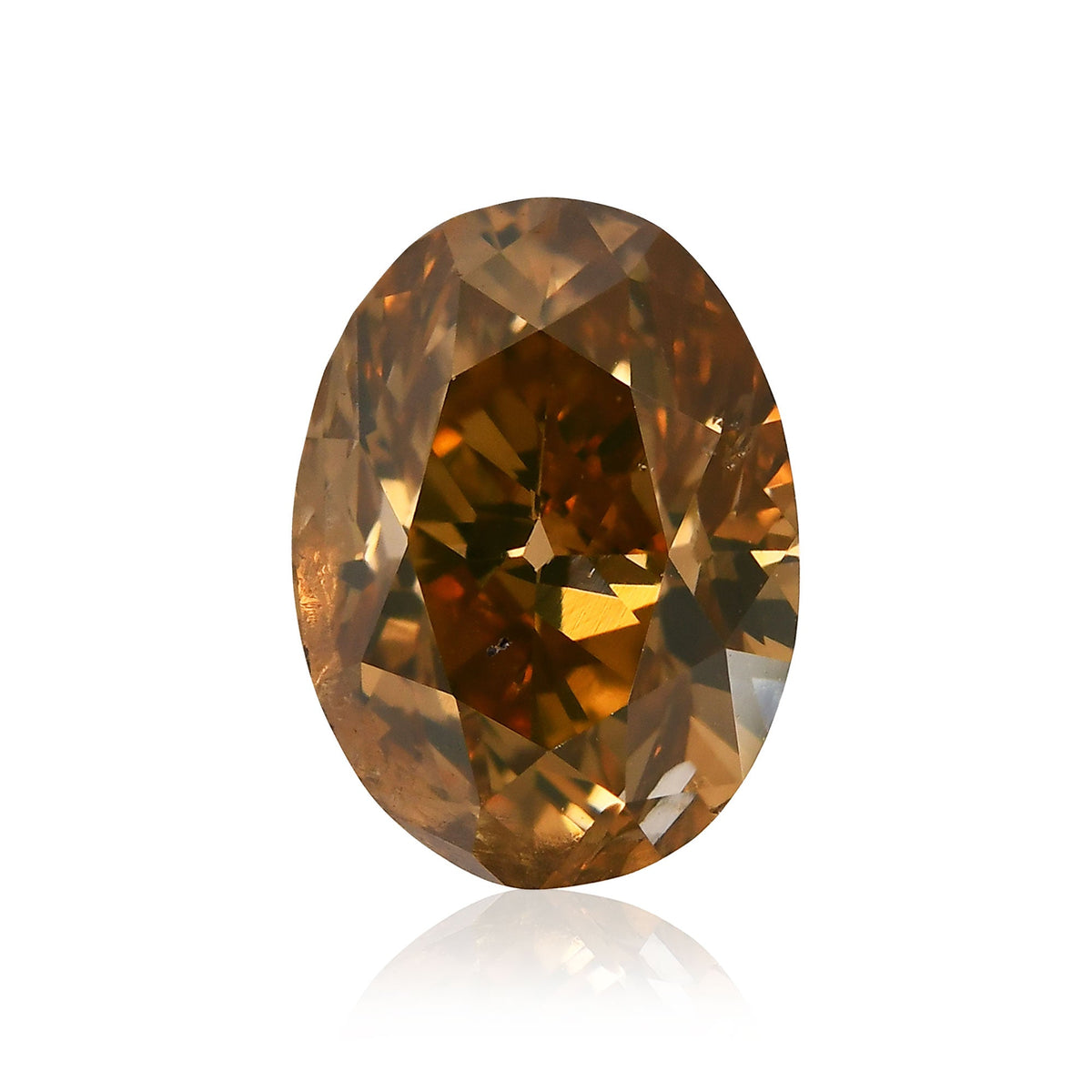2.01 Carat Fancy Deep Brown Yellow Oval Diamond (I1) GIA