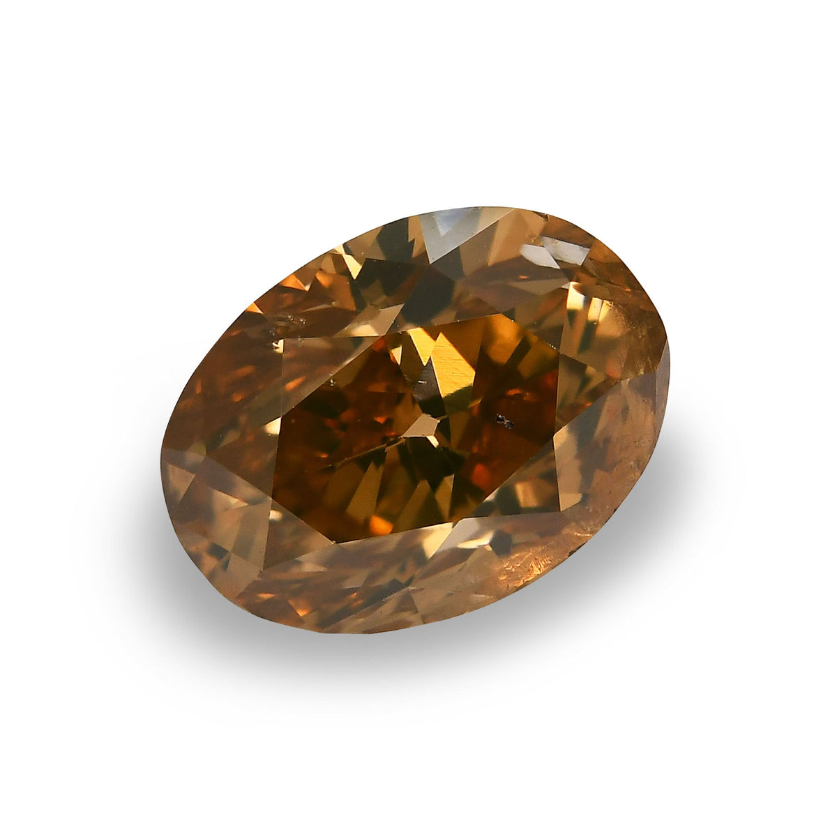 2.01 Carat Fancy Deep Brown Yellow Oval Diamond (I1) GIA