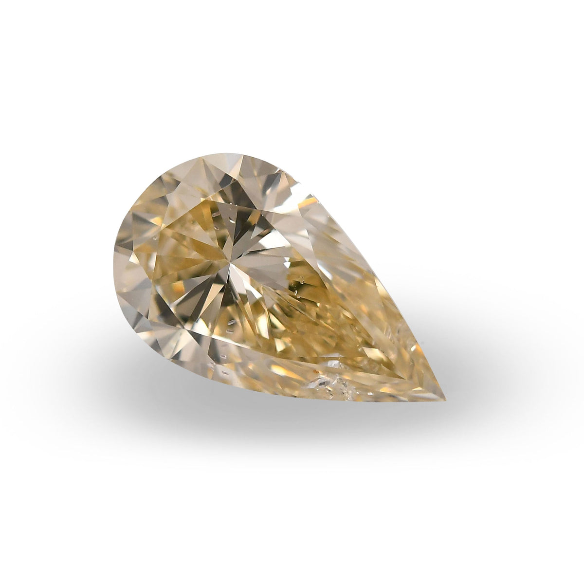 0,78 Karat Fancy Light Brown Yellow Pear Diamond (SI2) GIA