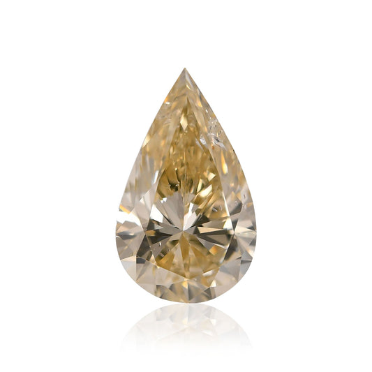 0.78 Carat Fancy Light Brown Yellow Pear Diamond (SI2) GIA