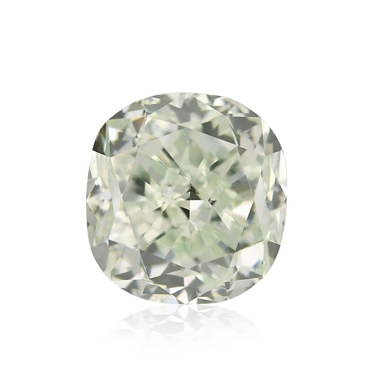 0.52 Carat Fancy Green Cushion Diamond (SI2) GIA