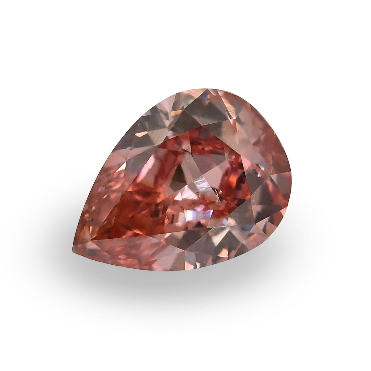 0.33 Carat Fancy Deep Pink Pear Diamond SI2 GIA