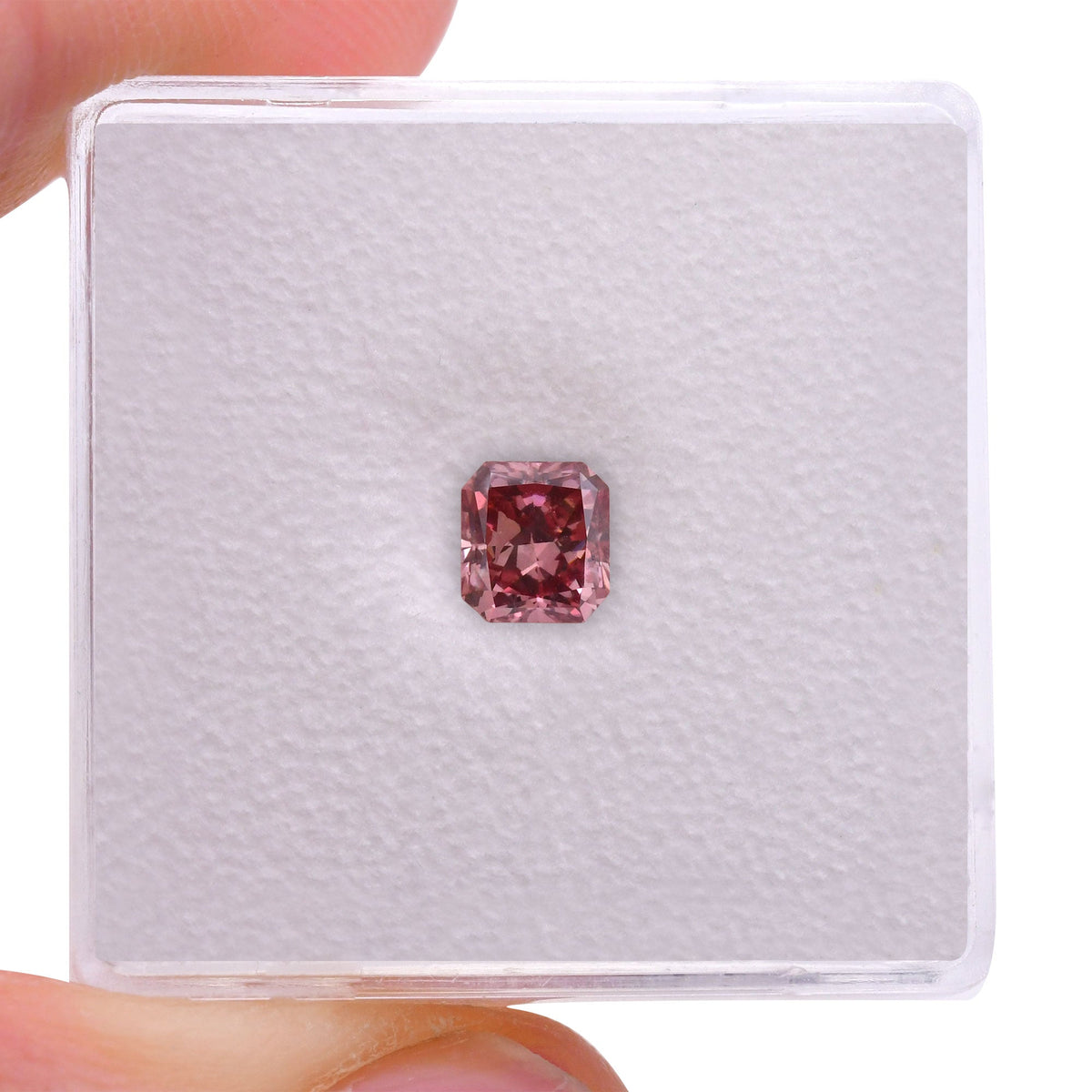 0,64 Karat Fancy Deep Orange Pink Radiant Argyle Diamant I1 GIA